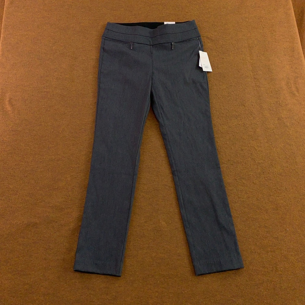 Candie's Womens Medium Grey Audrey Fit Pull On Zip Pocket Dress Pants NWT